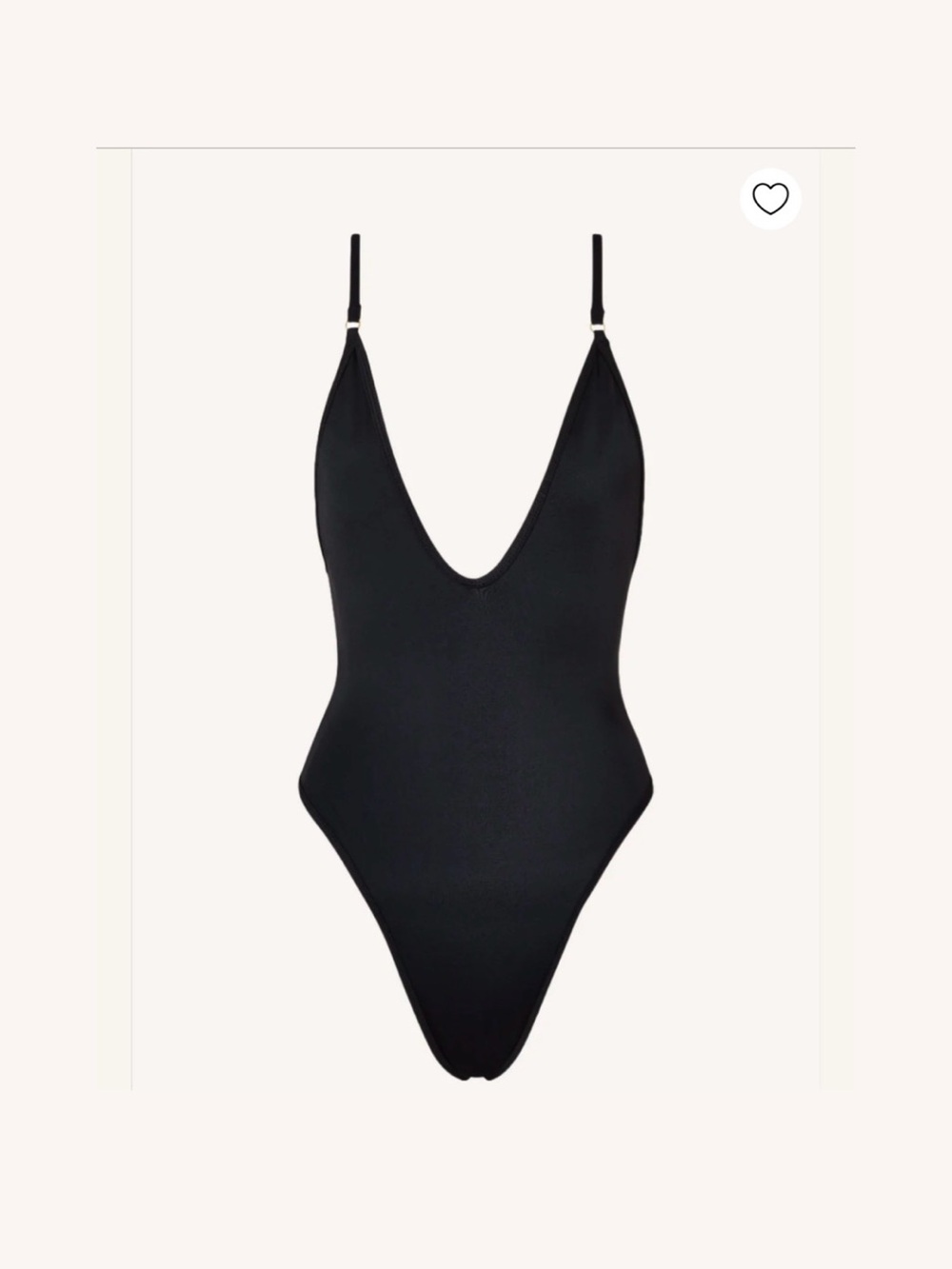 Classic Black V-Neck One-Piece Swimsuit